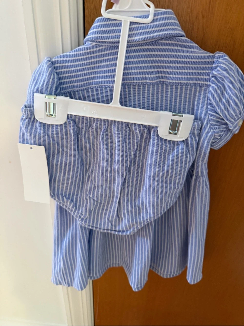 Ralph Lauren Blue and White Striped Baby Outfit